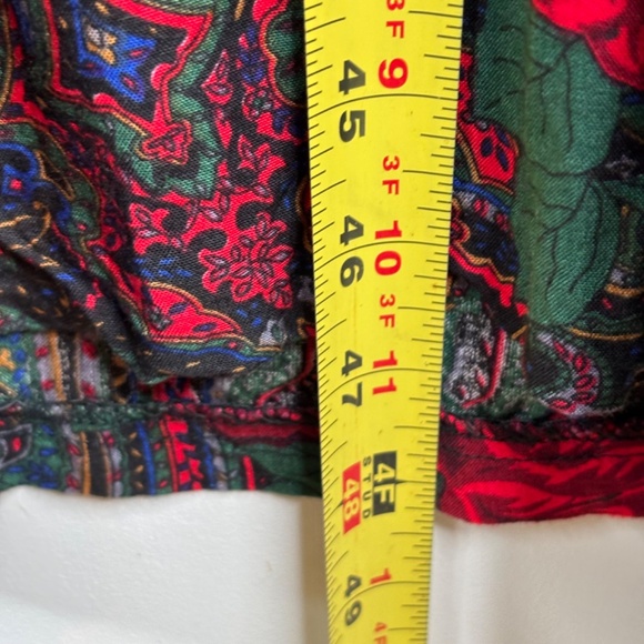 VTG 90s Lisa II Christmas Midi Dress 16 Floral Lace Collar Cottage Prairie Retro - Picture 8 of 13